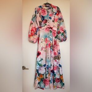 Floral Elegance Maxi Dress - Multicolor